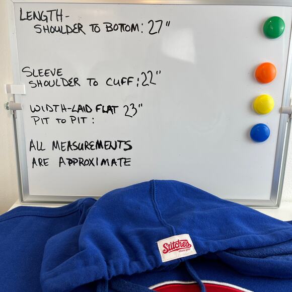 Blue Hoodie with Red Logo - Picture 3 of 9